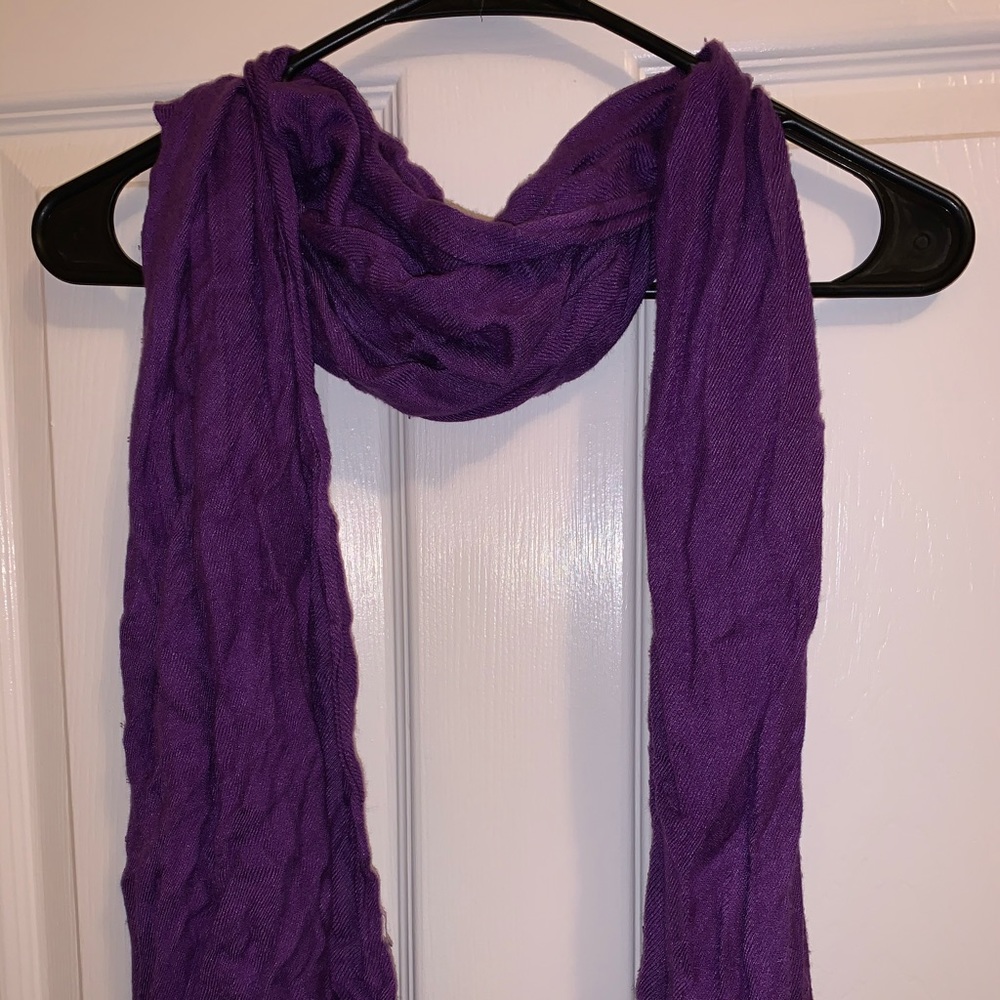 Long Purple Winter Scarf